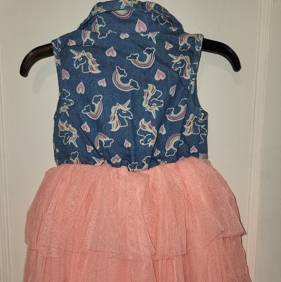 Little Lass Denim Tulled Dress Size 18 Months NWOT - Picture 6 of 6